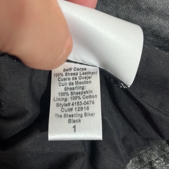 NWT Current/Elliott The Shearling Leather Biker Black Jacket Sz 1 - Picture 11 of 11